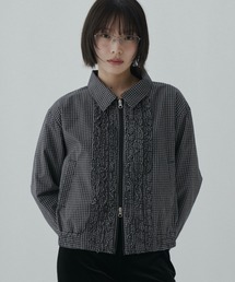 FEKETE | check frill shirt blouson / チェックフリルシャツブルゾン(ブルゾン)
