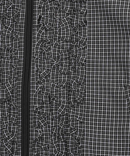 FEKETE（フェケテ）の「check frill shirt blouson / チェックフリルシャツブルゾン（ブルゾン・レディース・ブラック/ベージュ・LARGE/MEDIUM/SMALL）」の9枚目の写真