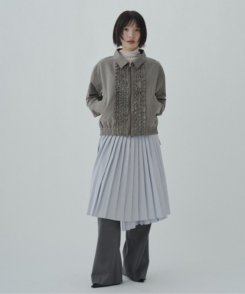 FEKETE（フェケテ）の「check frill shirt blouson / チェックフリルシャツブルゾン（ブルゾン・レディース・ブラック/ベージュ・LARGE/MEDIUM/SMALL）」の11枚目の写真
