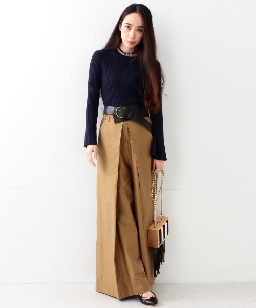 Ray BEAMS（レイビームス）の「◇RBS / リブ フレアスリーブ クルーネック（ニット/セーター・レディース・オフホワイト/ネイビー/ベージュ・ONE SIZE）」の20枚目の写真