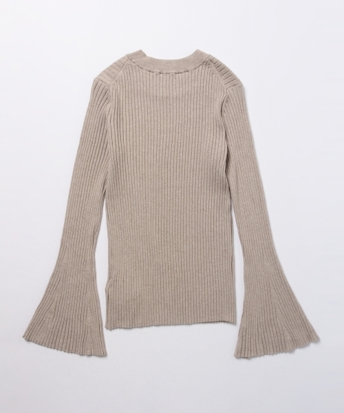 Ray BEAMS（レイビームス）の「◇RBS / リブ フレアスリーブ クルーネック（ニット/セーター・レディース・オフホワイト/ネイビー/ベージュ・ONE SIZE）」の22枚目の写真