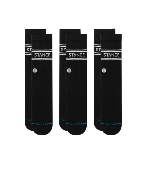 STANCE（スタンス）の「【STANCE/スタンス】VITAL 3 PACK CREW / ギフトにも最適！ 3Pパックソックス（3足組）（ソックス/靴下・メンズ・ブラック・LARGE）」の2枚目の写真
