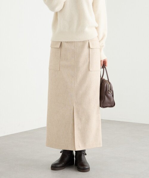 RIVE DROITE（リヴドロワ）の「【上品な装いに】エコツイードポケットスカート（スカート・レディース・ブラウン/ベージュ・36/38）」の14枚目の写真