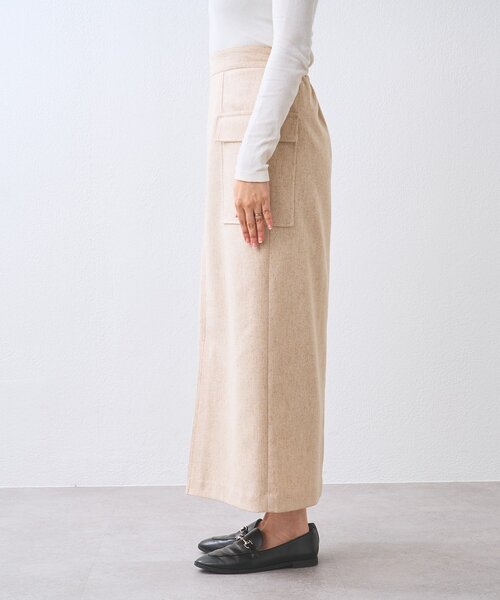 RIVE DROITE（リヴドロワ）の「【上品な装いに】エコツイードポケットスカート（スカート・レディース・ブラウン/ベージュ・36/38）」の10枚目の写真