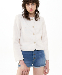 CROPPED TWEED JACKET_IVORY