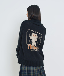 シャニョン ウールコウイチャン ニットジップアップ BLACK