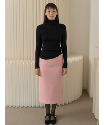 Soft Fine Rib Turtleneck Knit_Black