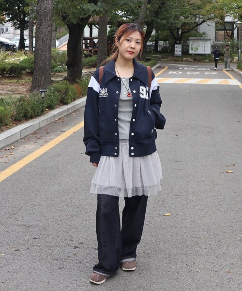 PRENDA(プレンダ)の「SWEAT VARSITY JACKET NAVY(スタジャン・レディース・その他・SMALL)」の8枚目の写真