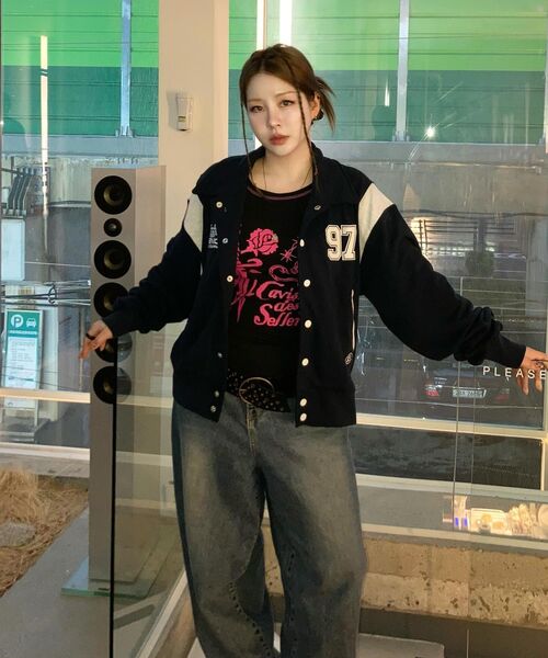 PRENDA(プレンダ)の「SWEAT VARSITY JACKET NAVY(スタジャン・レディース・その他・SMALL)」の12枚目の写真