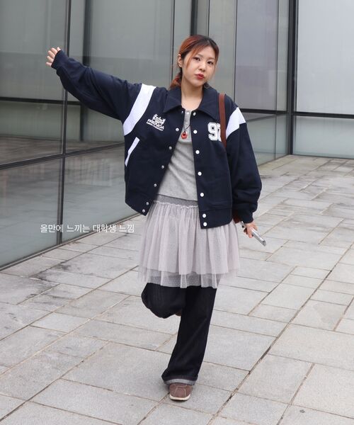 PRENDA(プレンダ)の「SWEAT VARSITY JACKET NAVY(スタジャン・レディース・その他・SMALL)」の13枚目の写真