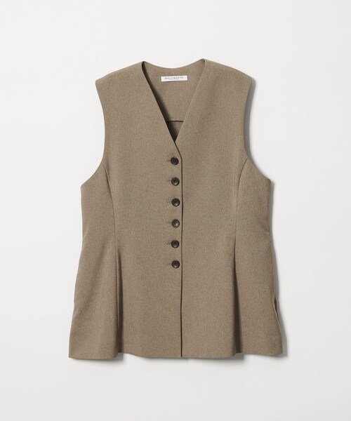 BEAUTY&YOUTH UNITED ARROWS（ビューティーアンドユースユナイテッドアローズ）の「【WEB限定 Wardrobe DAILY MINIMAL】メランジ ペプラムベスト ウォッシャブル（ベスト・レディース・モカ/ブラック・S/M）」の16枚目の写真