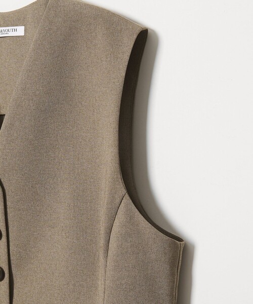 BEAUTY&YOUTH UNITED ARROWS（ビューティーアンドユースユナイテッドアローズ）の「【WEB限定 Wardrobe DAILY MINIMAL】メランジ ペプラムベスト ウォッシャブル（ベスト・レディース・モカ/ブラック・S/M）」の13枚目の写真