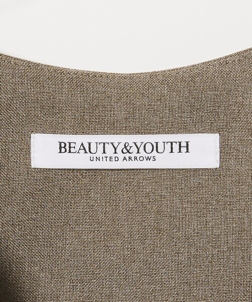 BEAUTY&YOUTH UNITED ARROWS（ビューティーアンドユースユナイテッドアローズ）の「【WEB限定 Wardrobe DAILY MINIMAL】メランジ ペプラムベスト ウォッシャブル（ベスト・レディース・モカ/ブラック・S/M）」の9枚目の写真
