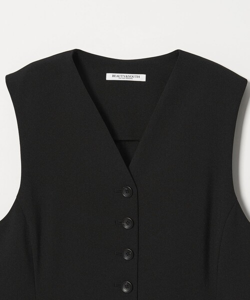 BEAUTY&YOUTH UNITED ARROWS（ビューティーアンドユースユナイテッドアローズ）の「【WEB限定 Wardrobe DAILY MINIMAL】メランジ ペプラムベスト ウォッシャブル（ベスト・レディース・モカ/ブラック・S/M）」の6枚目の写真