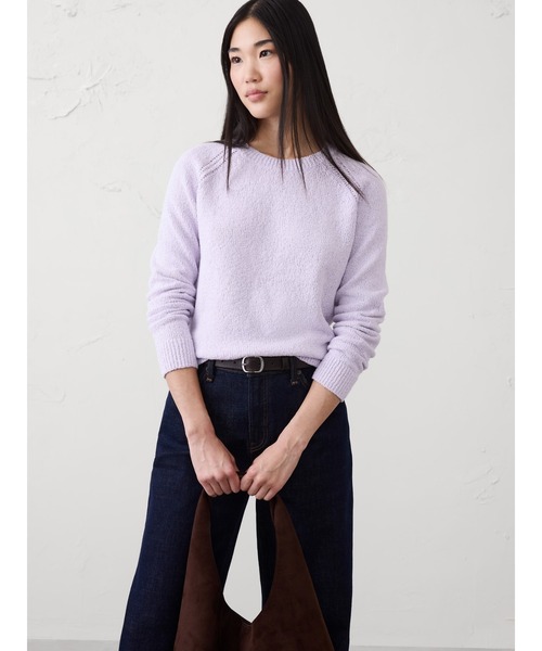 BANANA REPUBLIC FACTORY STORE(バナナリパブリック ファクトリーストア)の「BANANA REPUBLIC FACTORY STORE ブークレ ラグラン セーター(ニット/セーター・レディース・ライラック・XS/L/M/S)」の3枚目の写真