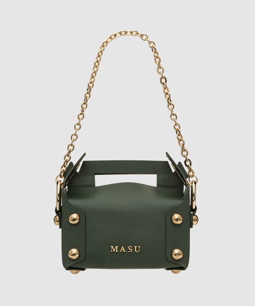 MASU(エムエーエスユー)の「LEATHER CAKE BAG(ハンドバッグ・メンズ・ブラウン系その他/モスグリーン/ブラック・ONESIZE)」の3枚目の写真
