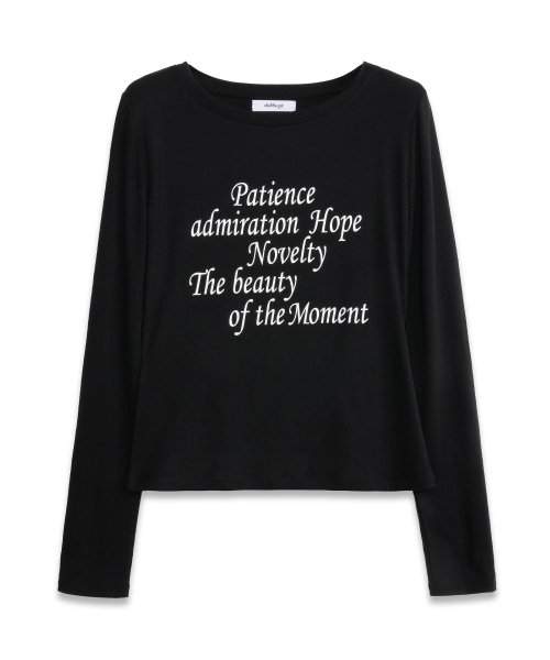 DOFFSEPT(ドフセプト)の「Lettering Long Sleeve in Black(Tシャツ/カットソー・レディース・その他・FREE)」の2枚目の写真