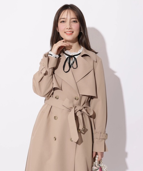 Apuweiser-riche（アプワイザーリッシェ）の「サイドプリーツトレンチコート（ダウンジャケット/コート・レディース・キャメル/オフホワイト/ピンクベージュ/ネイビー・1/0/2）」の13枚目の写真