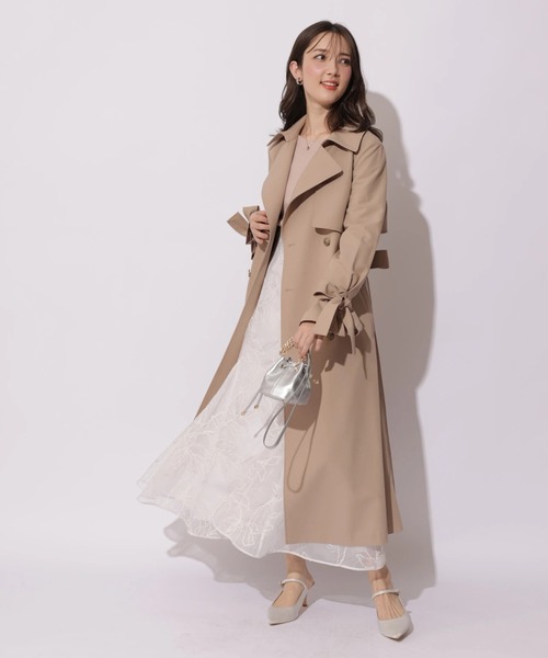 Apuweiser-riche（アプワイザーリッシェ）の「サイドプリーツトレンチコート（ダウンジャケット/コート・レディース・キャメル/オフホワイト/ピンクベージュ/ネイビー・1/0/2）」の18枚目の写真