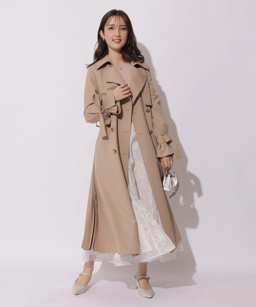 Apuweiser-riche（アプワイザーリッシェ）の「サイドプリーツトレンチコート（ダウンジャケット/コート・レディース・キャメル/オフホワイト/ピンクベージュ/ネイビー・1/0/2）」の19枚目の写真