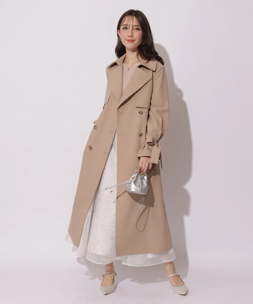 Apuweiser-riche（アプワイザーリッシェ）の「サイドプリーツトレンチコート（ダウンジャケット/コート・レディース・キャメル/オフホワイト/ピンクベージュ/ネイビー・1/0/2）」の21枚目の写真