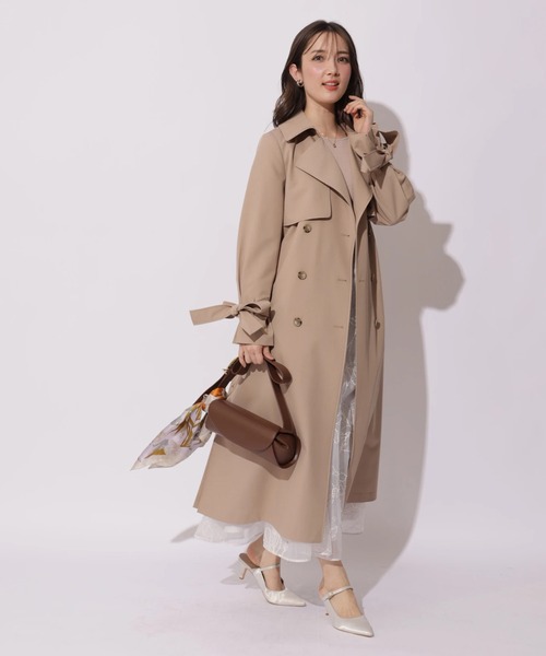 Apuweiser-riche（アプワイザーリッシェ）の「サイドプリーツトレンチコート（ダウンジャケット/コート・レディース・キャメル/オフホワイト/ピンクベージュ/ネイビー・1/0/2）」の22枚目の写真