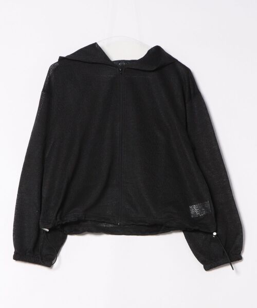 INTERPLANET（インタープラネット）の「【接触冷感】スラブニットソーフードＺＩＰブルゾン（ブルゾン・レディース・グレー/オフホワイト/ブラック・FREE）」の2枚目の写真