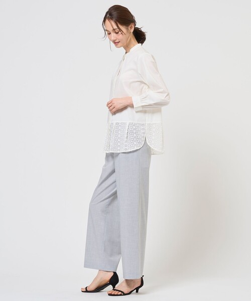 J.PRESS Ladies（J.プレス レディス）の「エニーブロード レース ブラウス（シャツ/ブラウス・レディース・ホワイト系・XS）」の5枚目の写真