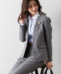 MAISONCOMFY （メゾンコンフィ）の「【洗えるスーツ】カラーレスジャケット＆テーパードパンツセット（スーツセット）」