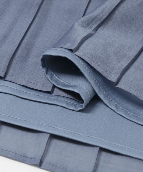 URBAN RESEARCH ROSSO WOMEN（アーバンリサーチ　ロッソ）の「プリーツロングシャツワンピース（ワンピース・レディース・ブルー/ブラウン・FREE）」の4枚目の写真