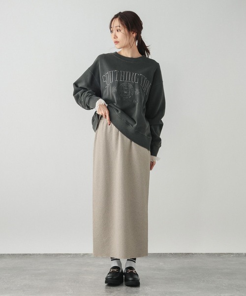 GLOBAL WORK（グローバルワーク）の「クルーZIPカーディガン＊スカートセット/601262（ワンピース・レディース・チャコールグレー/グレイッシュベージュ/ブラウン系その他・MEDIUM/LARGE）」の10枚目の写真