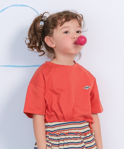 MARKEY'S（マーキーズ）の「【LSP WOW!】マイニチワッペンムジTee（Tシャツ/カットソー・キッズ・ブラック/チャコール/ネイビー/ミント/オレンジ/マスタード/ラベンダー/レモンイエロー/オフホワイト/ピンク/レッド/ホワイト系その他/ベージュ/カーキ/ライトブルー・120/110/100/90/80/140/130/150）」の14枚目の写真