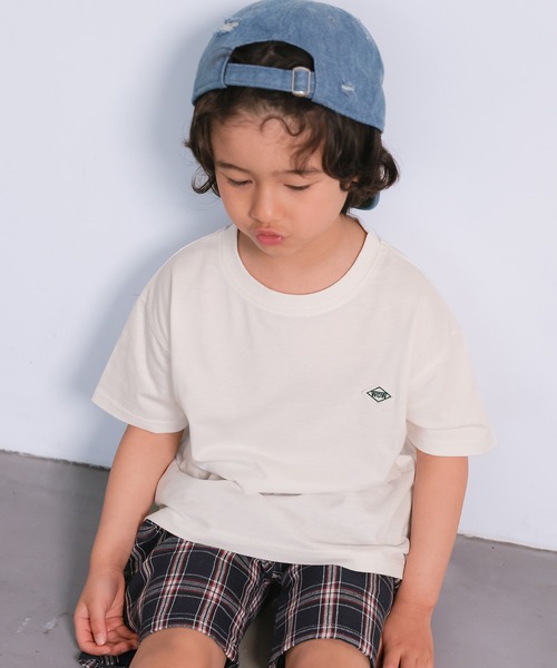 MARKEY'S（マーキーズ）の「【LSP WOW!】マイニチワッペンムジTee（Tシャツ/カットソー・キッズ・ブラック/チャコール/ネイビー/ミント/オレンジ/マスタード/ラベンダー/レモンイエロー/オフホワイト/ピンク/レッド/ホワイト系その他/ベージュ/カーキ/ライトブルー・120/110/100/90/80/140/130/150）」の2枚目の写真