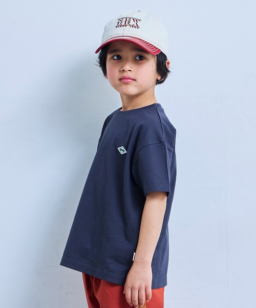 MARKEY'S（マーキーズ）の「【LSP WOW!】マイニチワッペンムジTee（Tシャツ/カットソー・キッズ・ブラック/チャコール/ネイビー/ミント/オレンジ/マスタード/ラベンダー/レモンイエロー/オフホワイト/ピンク/レッド/ホワイト系その他/ベージュ/カーキ/ライトブルー・120/110/100/90/80/140/130/150）」の5枚目の写真