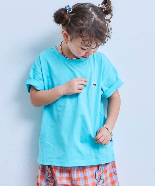 MARKEY'S（マーキーズ）の「【LSP WOW!】マイニチワッペンムジTee（Tシャツ/カットソー・キッズ・ブラック/チャコール/ネイビー/ミント/オレンジ/マスタード/ラベンダー/レモンイエロー/オフホワイト/ピンク/レッド/ホワイト系その他/ベージュ/カーキ/ライトブルー・120/110/100/90/80/140/130/150）」の8枚目の写真