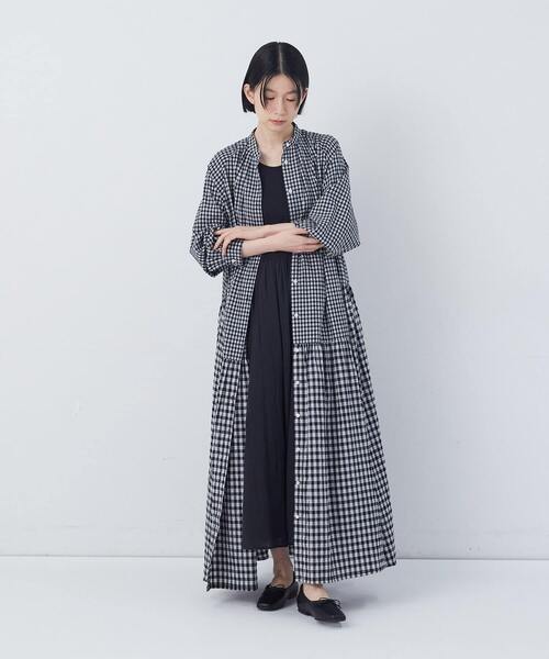 conges payes ADIEU TRISTESSE（コンジェ ペイエ アデュートリステス）の「チェックパッチワークワンピース（ワンピース・レディース・グリーン系その他/ブラック系その他・38）」の5枚目の写真