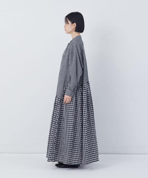 conges payes ADIEU TRISTESSE（コンジェ ペイエ アデュートリステス）の「チェックパッチワークワンピース（ワンピース・レディース・グリーン系その他/ブラック系その他・38）」の8枚目の写真