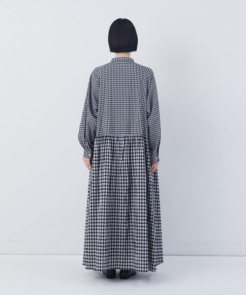 conges payes ADIEU TRISTESSE（コンジェ ペイエ アデュートリステス）の「チェックパッチワークワンピース（ワンピース・レディース・グリーン系その他/ブラック系その他・38）」の9枚目の写真