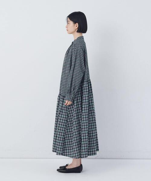 conges payes ADIEU TRISTESSE（コンジェ ペイエ アデュートリステス）の「チェックパッチワークワンピース（ワンピース・レディース・グリーン系その他/ブラック系その他・38）」の15枚目の写真