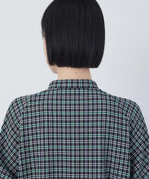 conges payes ADIEU TRISTESSE（コンジェ ペイエ アデュートリステス）の「チェックパッチワークワンピース（ワンピース・レディース・グリーン系その他/ブラック系その他・38）」の18枚目の写真