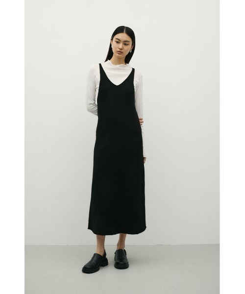 STYLEMIXER(スタイルミキサー)の「2WAYニットキャミワンピース(ワンピース・レディース・レッド/グレー/ブラック・SMALL/MEDIUM)」の4枚目の写真