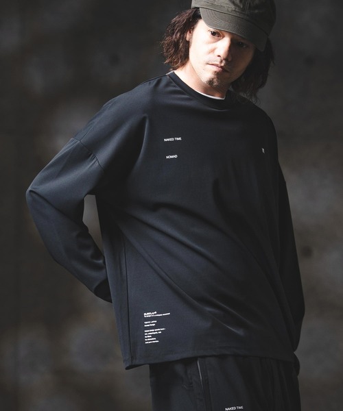 GLIMCLAP(グリムクラップ)の「mlt5568-Airy Smooth Fabric Long Sleeve T-Shirt ロングスリーブカットソー(201-028-gls-cg)(Tシャツ/カットソー・メンズ・ブラック/ホワイト/ベージュ/チャコール・L/M/S)」の3枚目の写真