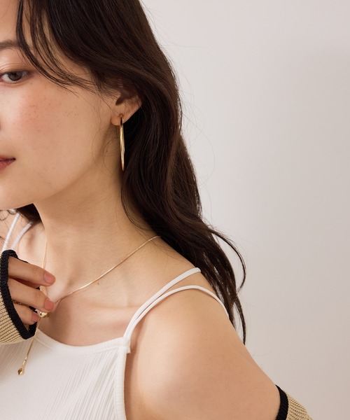 VIS（ビス）の「カップ付きアメスリキャミソール（キャミソール・レディース・ダークブラウン/キナリ/ブラック・FREE/FS）」の10枚目の写真