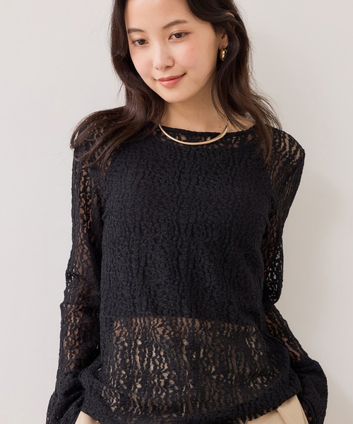 VIS（ビス）の「カップ付きアメスリキャミソール（キャミソール・レディース・ダークブラウン/キナリ/ブラック・FREE/FS）」の8枚目の写真