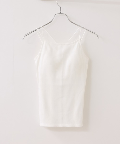 VIS（ビス）の「カップ付きアメスリキャミソール（キャミソール・レディース・ダークブラウン/キナリ/ブラック・FREE/FS）」の14枚目の写真