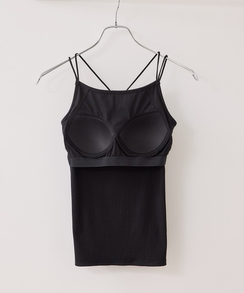 VIS（ビス）の「カップ付きアメスリキャミソール（キャミソール・レディース・ダークブラウン/キナリ/ブラック・FREE/FS）」の21枚目の写真