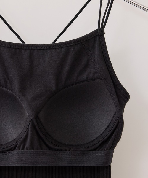 VIS（ビス）の「カップ付きアメスリキャミソール（キャミソール・レディース・ダークブラウン/キナリ/ブラック・FREE/FS）」の22枚目の写真