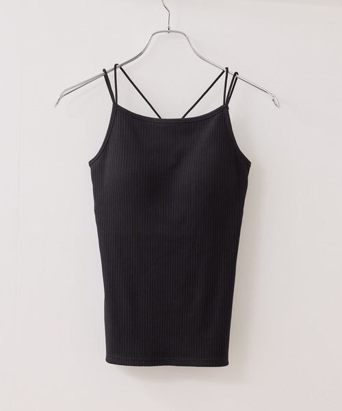 VIS（ビス）の「カップ付きアメスリキャミソール（キャミソール・レディース・ダークブラウン/キナリ/ブラック・FREE/FS）」の15枚目の写真