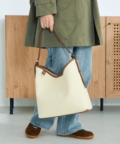 fredy emue（フレディエミュ）の「異素材コンビワンハンドルバッグ（ショルダーバッグ・レディース・ブラック系その他/ブラウン/ホワイト系その他・FREE）」の13枚目の写真