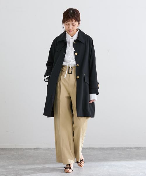 IENA（イエナ）の「【販路限定モデル】MACKINTOSH/マッキントッシュ HUMBIE MB コート L261HI1 054HLDE（ステンカラーコート・レディース・ネイビー/ベージュ・36/38）」の18枚目の写真